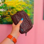 ALEXANDER WANG ruda odinė piniginė