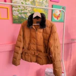 MAX MARA pūkinė striukė su kailiu
